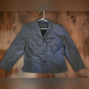 Vintage Karen Scott Petites Black and White Blazer Size 12P